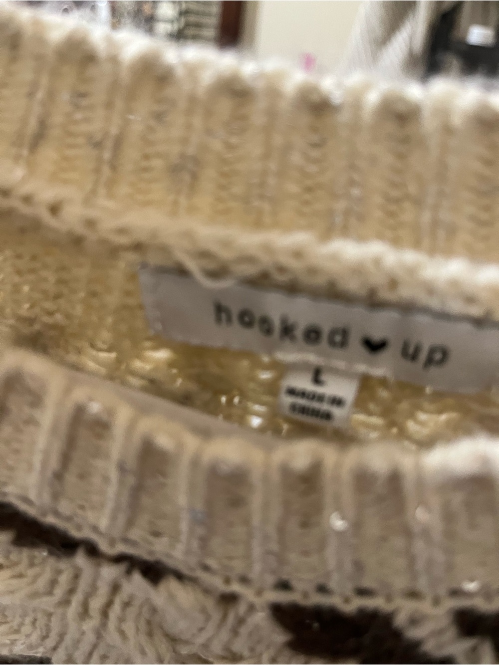 Tahari Cream and Black Striped Crewneck Sweater - Picture 2 of 3
